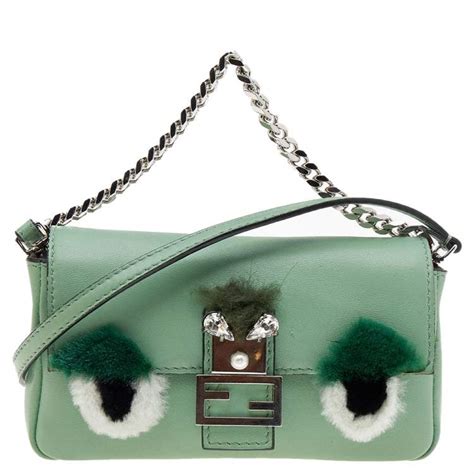 fendi mini double baguette|fendi micro monster baguette.